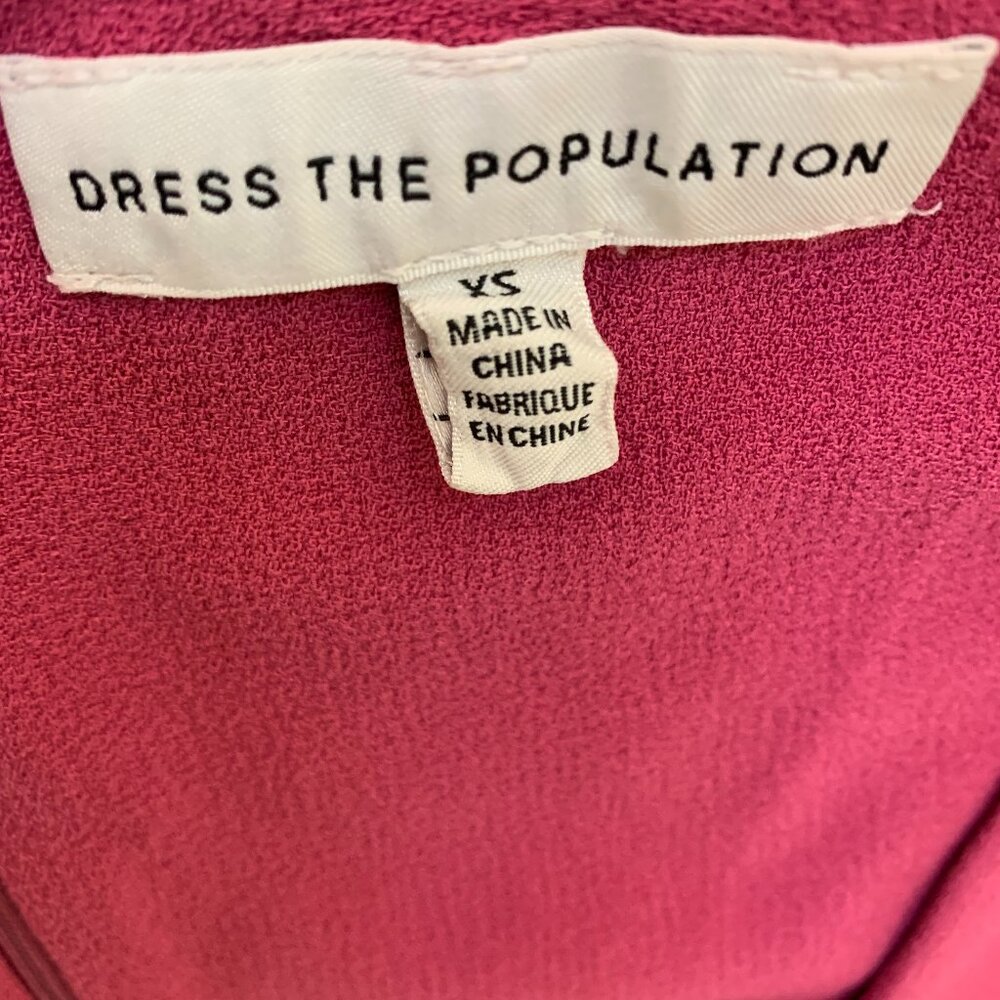 Dress the Population Elle Dress Pink Hibiscus Sweetheart Sheath - Picture 3 of 12